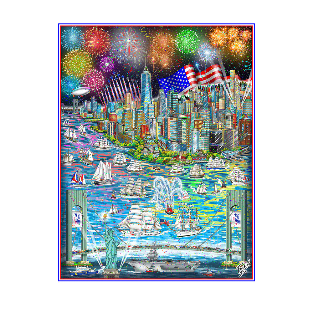 Sail 4th 250 New York Poster T-Shirt