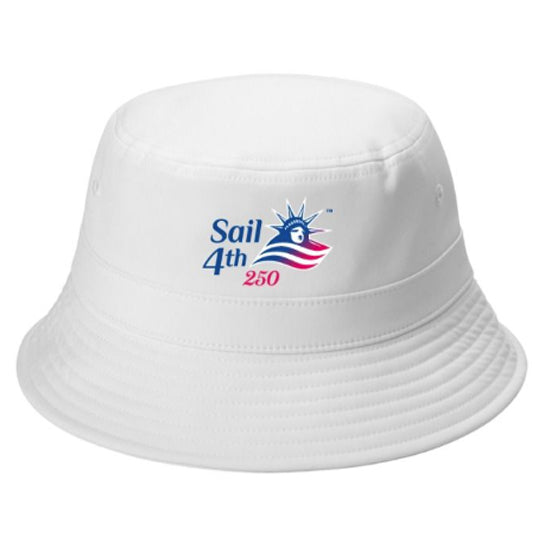 Sail4th 250 Primary Logo Polyester Bucket Hat White