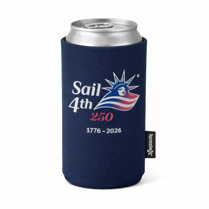 Sail 4th 250 New York Beverage Cooler Koozie Navy