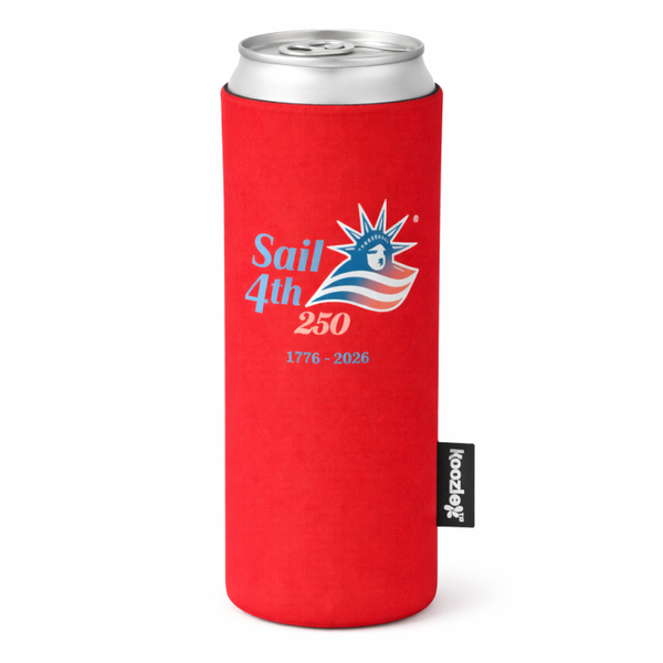 Sail4th 250 Beverage Cooler Slim Koozie Red