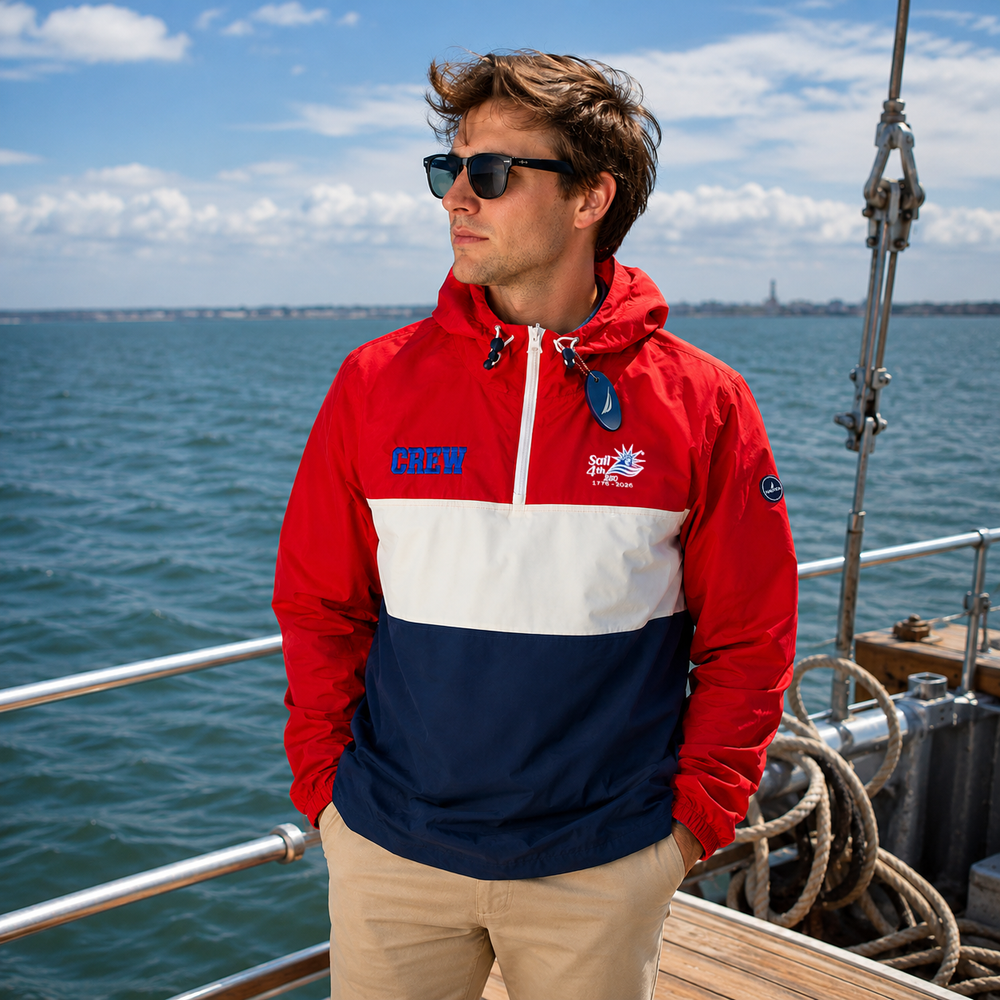 Sail 4th New York "CREW" Nautica Performance Jacket in Use Outdoor Event