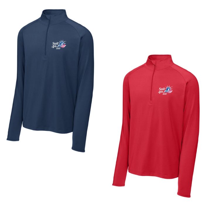 Sail4th 250 Primary Logo Performance 1/4 Zip Available Colors