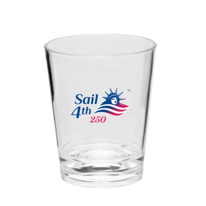 Sail 4th 250 New York Primary Logo Clear Shot Glass