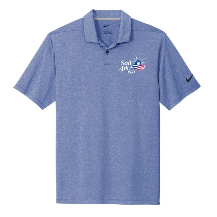 Sail 4th 250 New York Primary Logo Nike Heather Short Sleeve Polo Shirt