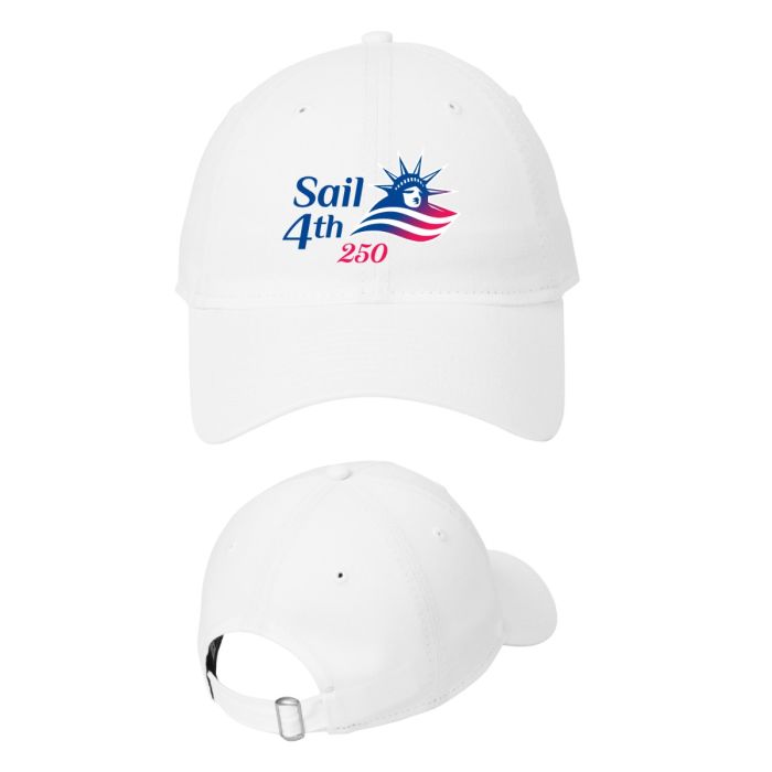 Sail 4th 250 New York Primary Logo White Adjustable Cap