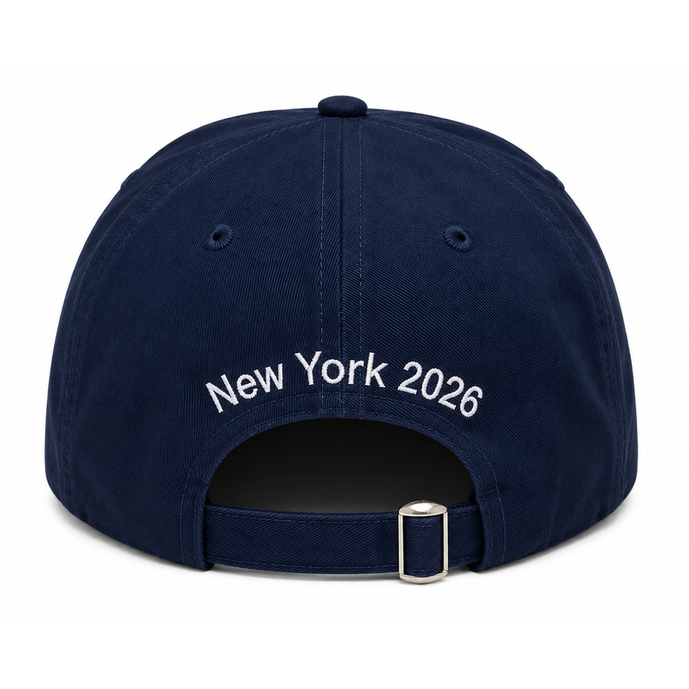 Sail4th 250 Logo, Ship, and New York 2026 Embroidered Patch Rope Structured Hat with Adjustable Strap Back View