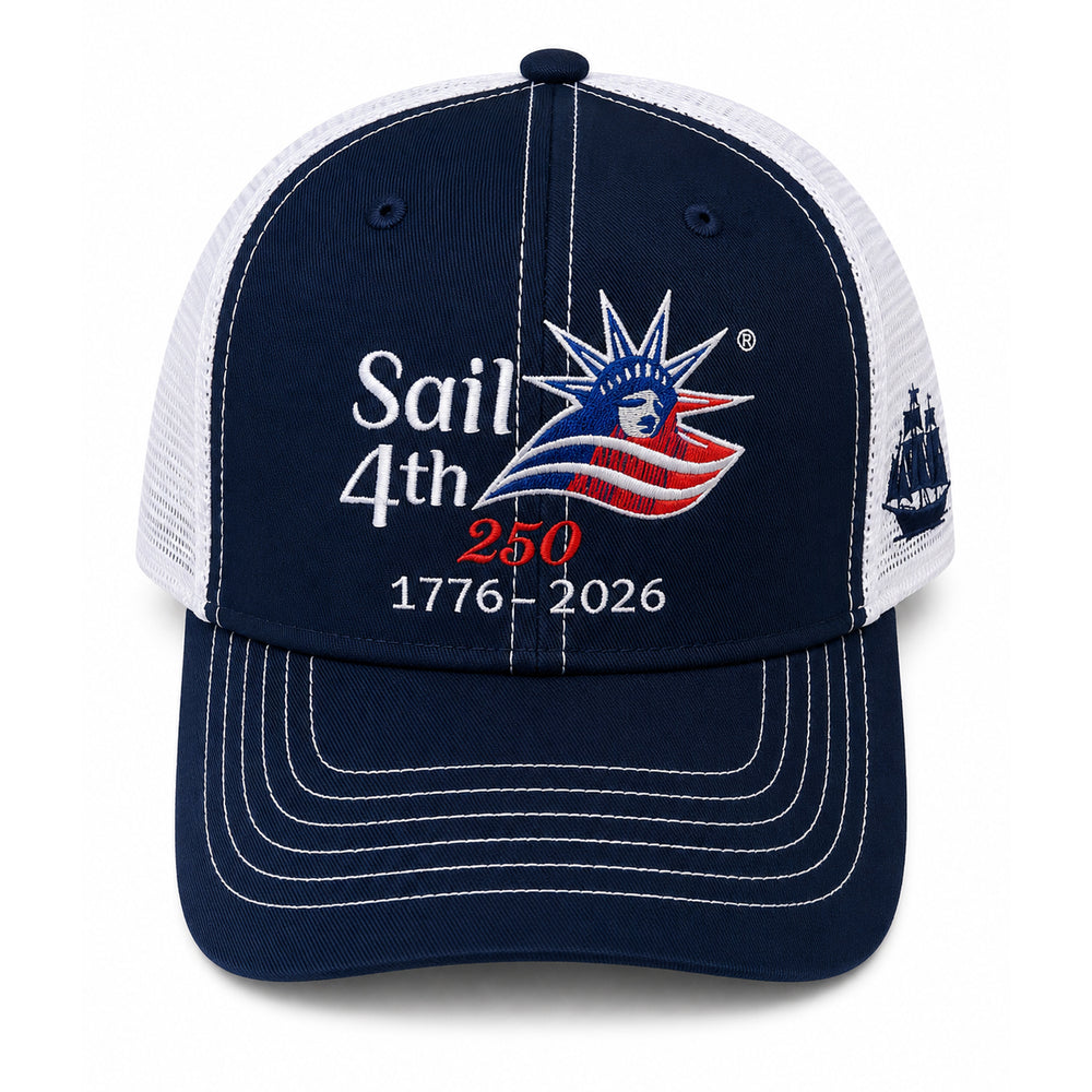 Sail4th 250 Embroidered Trucker Hat Front View