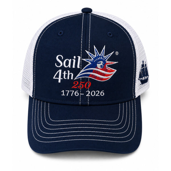 Sail4th 250 Embroidered Trucker Hat Front View