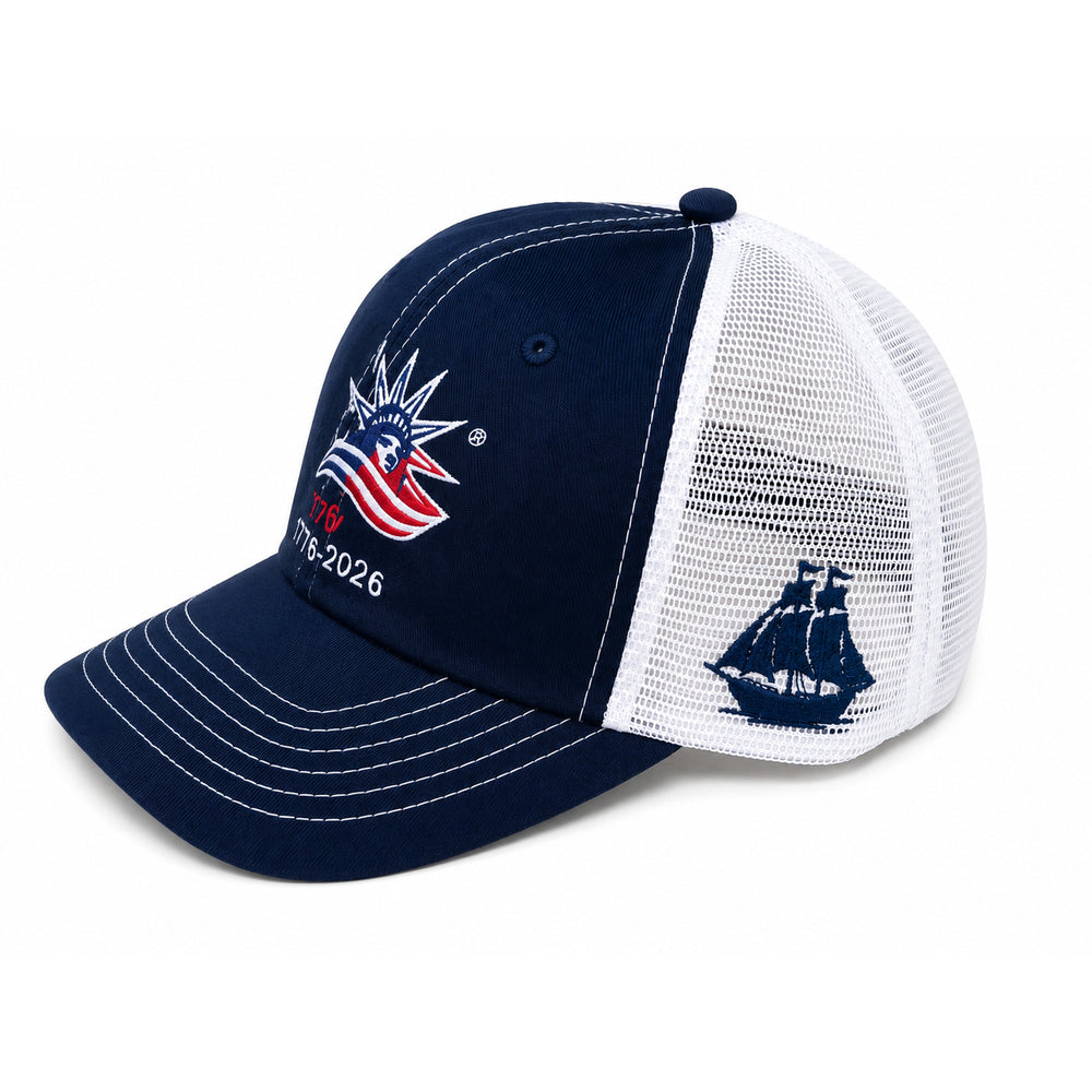 Sail4th 250 Embroidered Trucker Hat Side View