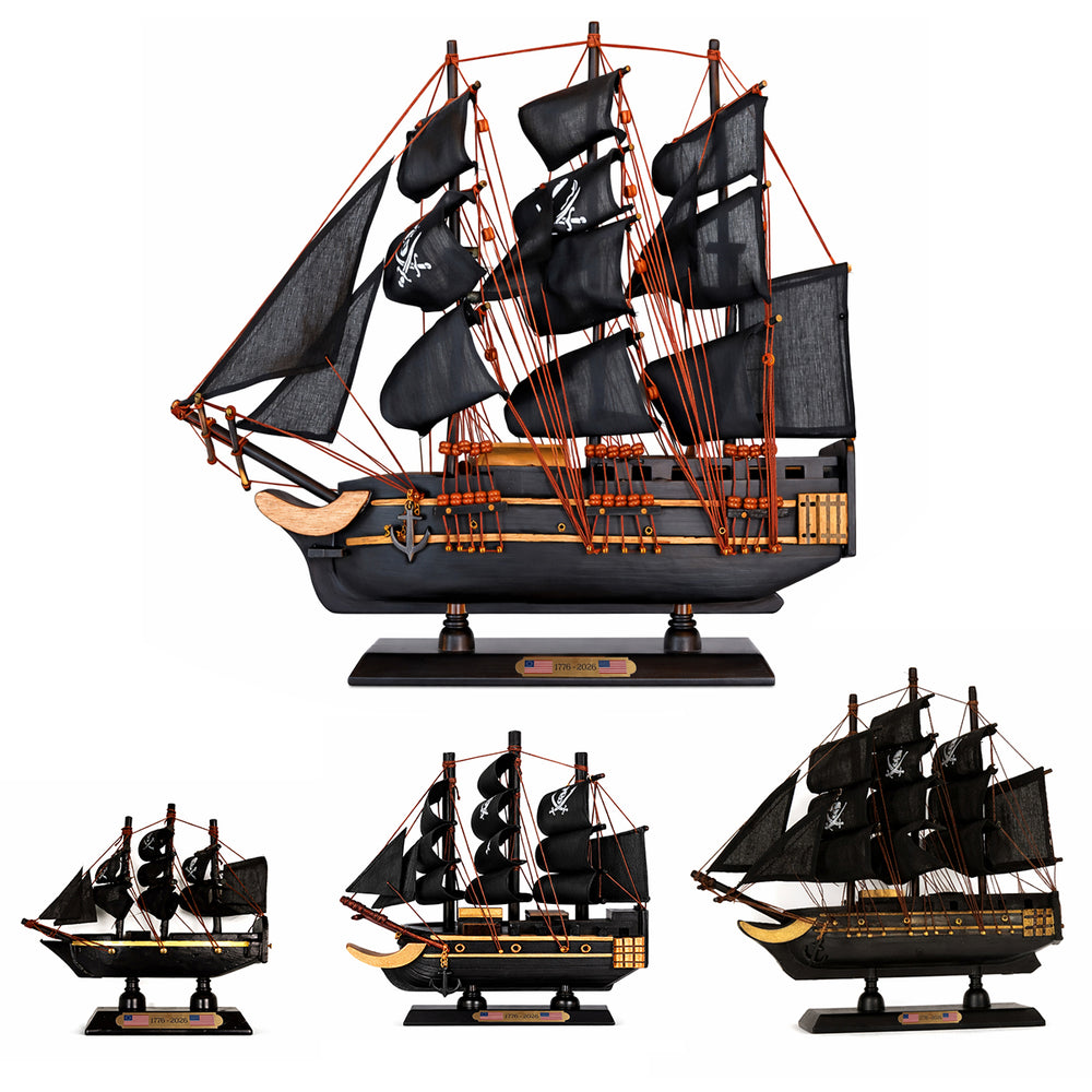 Tall Ship Black Pearl Pirate Miniature Model Ships - Available Lengths