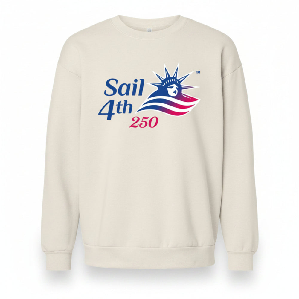 Sail4th 250 Primary Logo Crewneck Sweatshirt Bone