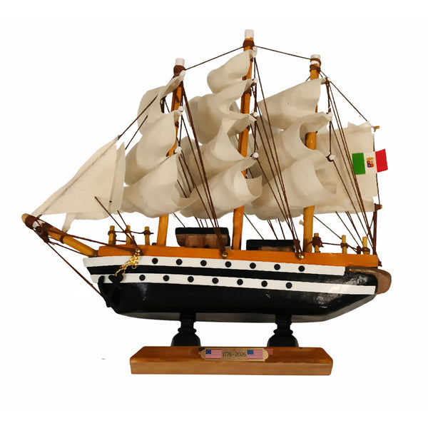 Tall Ship Classic Wooden Amerigo Vespucci Miniature Model Ship Left Bow Facing