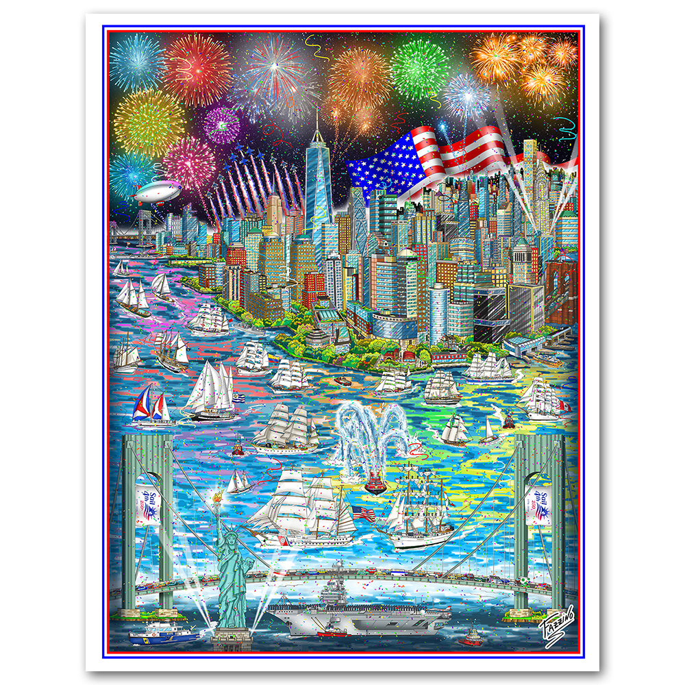 Sail4th 250 New York Poster Sticker Product View