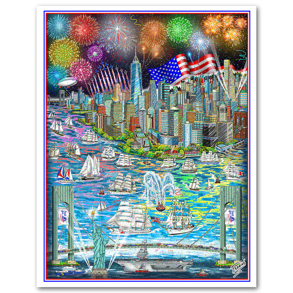 Sail4th 250 New York Poster Sticker Product View