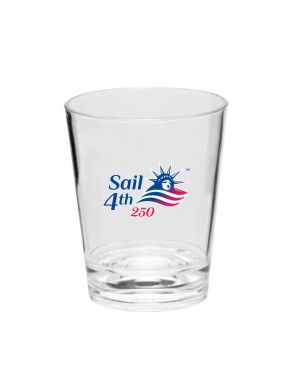 Sail4th 250 Primary Logo Clear Shot Glass Product View