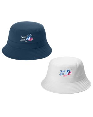 Sail4th 250 Primary Logo Navy & White Polyester Bucket Hat