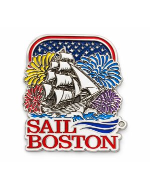 Sail4th 250 Logo BOSTON with Fireworks and Ship Lapel Pin