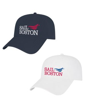 Sail Boston Primary Logo Embroidered Hat with Adjustable Strap Available Colors