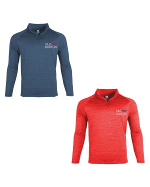 Sail Boston Primary Logo Performance Long Sleeve 1/4 Zip Embroidered Sweatshirt Available Colors
