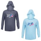 Sail4th 250 Primary Logo Heather Navy & Ice Blue UV Hoodie
