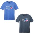 Sail4th 250 Primary Logo Short Sleeve Heather Navy & Heather Royal T-Shirt 