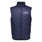 Sail4th 250 Primary Logo Vintage Diamond Men's Quilted Navy Vest