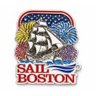Sail4th 250 Logo BOSTON with Fireworks and Ship Lapel Pin