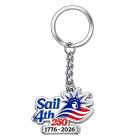 Sail4th 250 Logo Key Chain with Statue of Liberty
