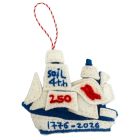 Sail 4th 250 New York Christmas Ornament Hand-Made Front View